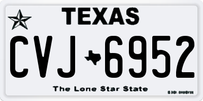 TX license plate CVJ6952