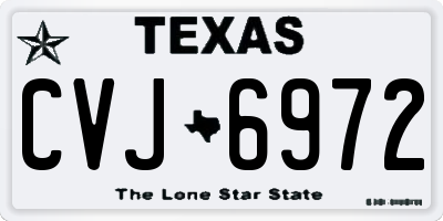 TX license plate CVJ6972