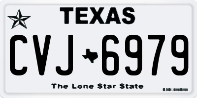 TX license plate CVJ6979