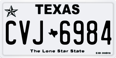 TX license plate CVJ6984