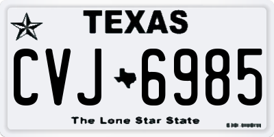TX license plate CVJ6985