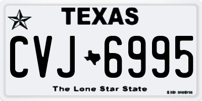 TX license plate CVJ6995
