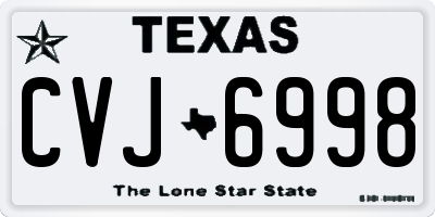 TX license plate CVJ6998