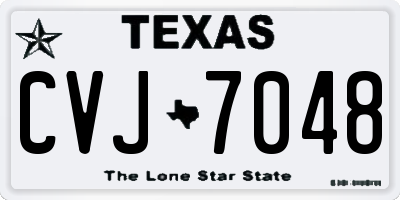 TX license plate CVJ7048