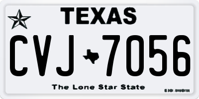 TX license plate CVJ7056