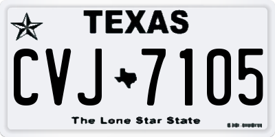 TX license plate CVJ7105
