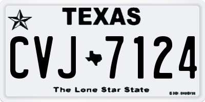 TX license plate CVJ7124