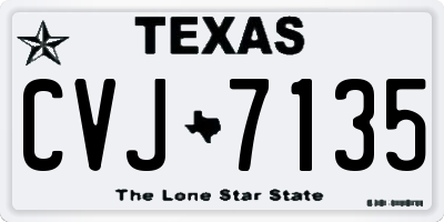 TX license plate CVJ7135