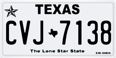 TX license plate CVJ7138