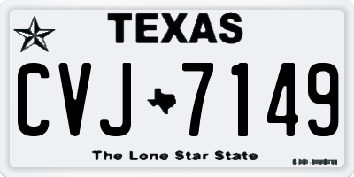 TX license plate CVJ7149