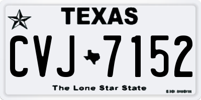 TX license plate CVJ7152