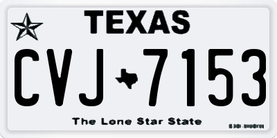TX license plate CVJ7153