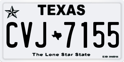 TX license plate CVJ7155