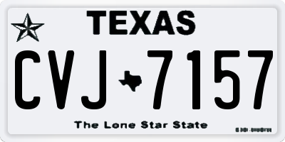 TX license plate CVJ7157