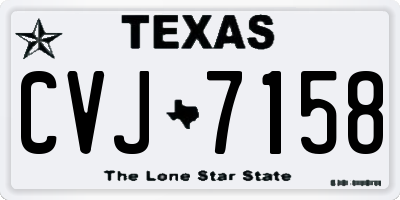 TX license plate CVJ7158