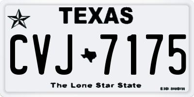 TX license plate CVJ7175