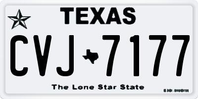 TX license plate CVJ7177