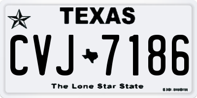TX license plate CVJ7186