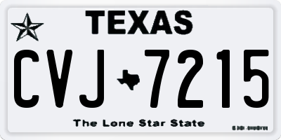 TX license plate CVJ7215
