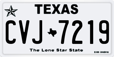 TX license plate CVJ7219