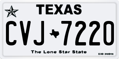 TX license plate CVJ7220