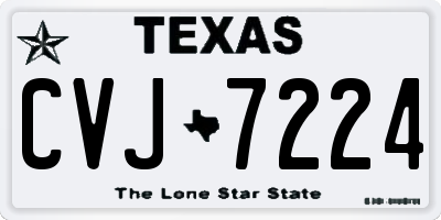 TX license plate CVJ7224