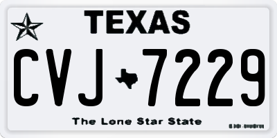 TX license plate CVJ7229