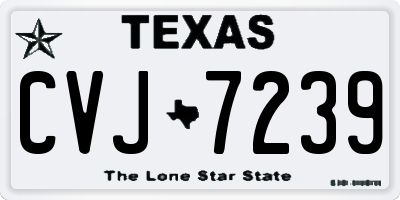 TX license plate CVJ7239