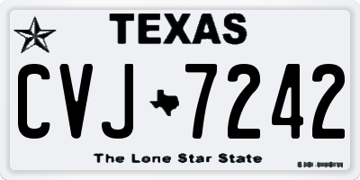 TX license plate CVJ7242