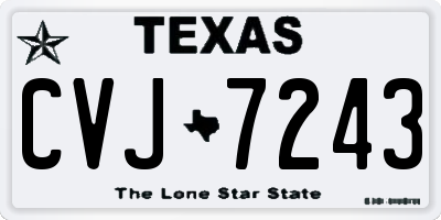 TX license plate CVJ7243