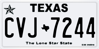 TX license plate CVJ7244