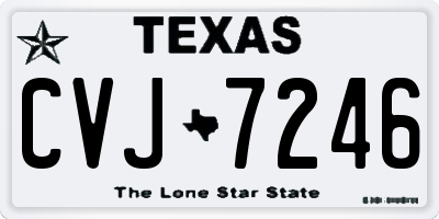 TX license plate CVJ7246