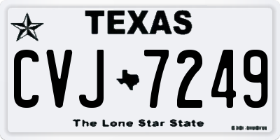 TX license plate CVJ7249