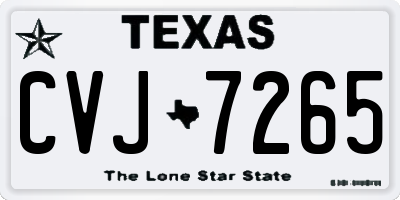 TX license plate CVJ7265