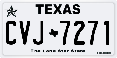 TX license plate CVJ7271
