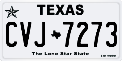 TX license plate CVJ7273