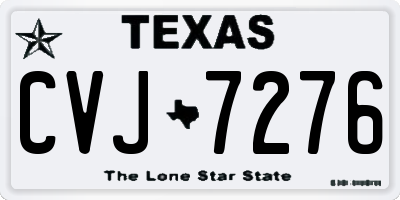 TX license plate CVJ7276
