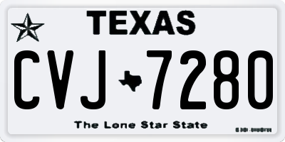 TX license plate CVJ7280
