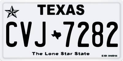 TX license plate CVJ7282