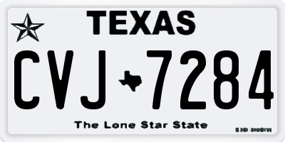 TX license plate CVJ7284