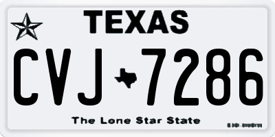 TX license plate CVJ7286