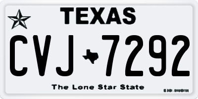 TX license plate CVJ7292