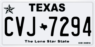 TX license plate CVJ7294