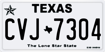 TX license plate CVJ7304