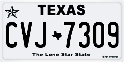 TX license plate CVJ7309
