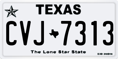 TX license plate CVJ7313