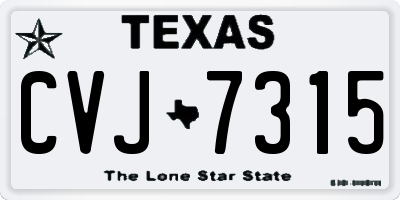 TX license plate CVJ7315