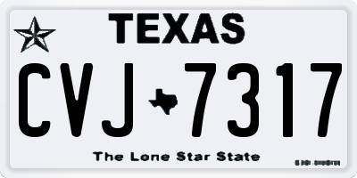 TX license plate CVJ7317
