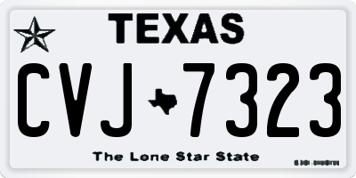 TX license plate CVJ7323