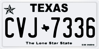 TX license plate CVJ7336